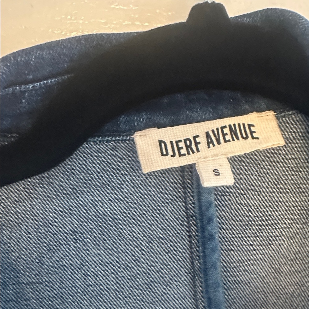 Djerf Avenue Dark Blue Denim Blazer - Picture 4 of 4